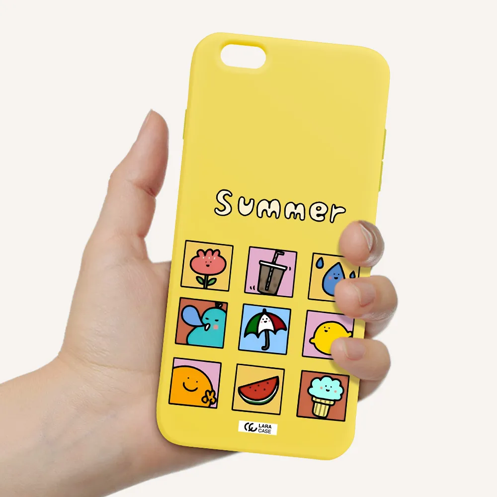 summer vibes Apple iPhone 6S Silicone canary yellow Case