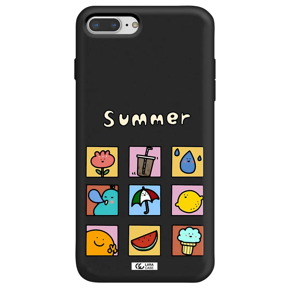 summer vibes Apple iPhone 7 plus Silicone black Case