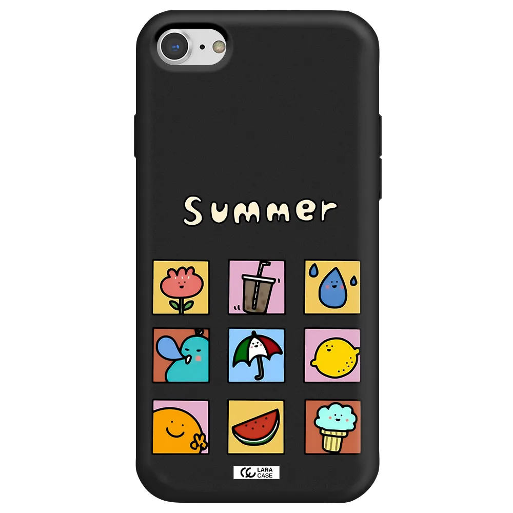 summer vibes Apple iPhone 7 Silicone black Case