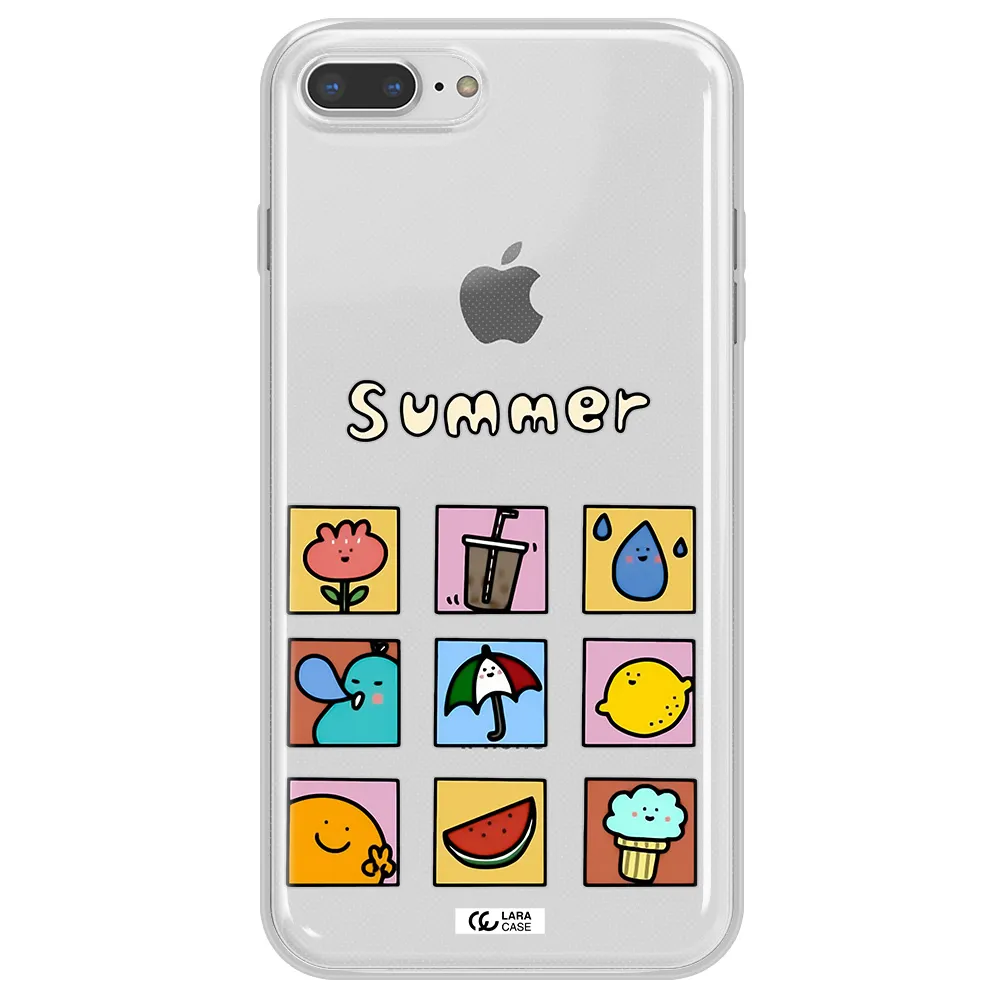 summer vibes Apple iPhone 8 plus Clear TPU Case