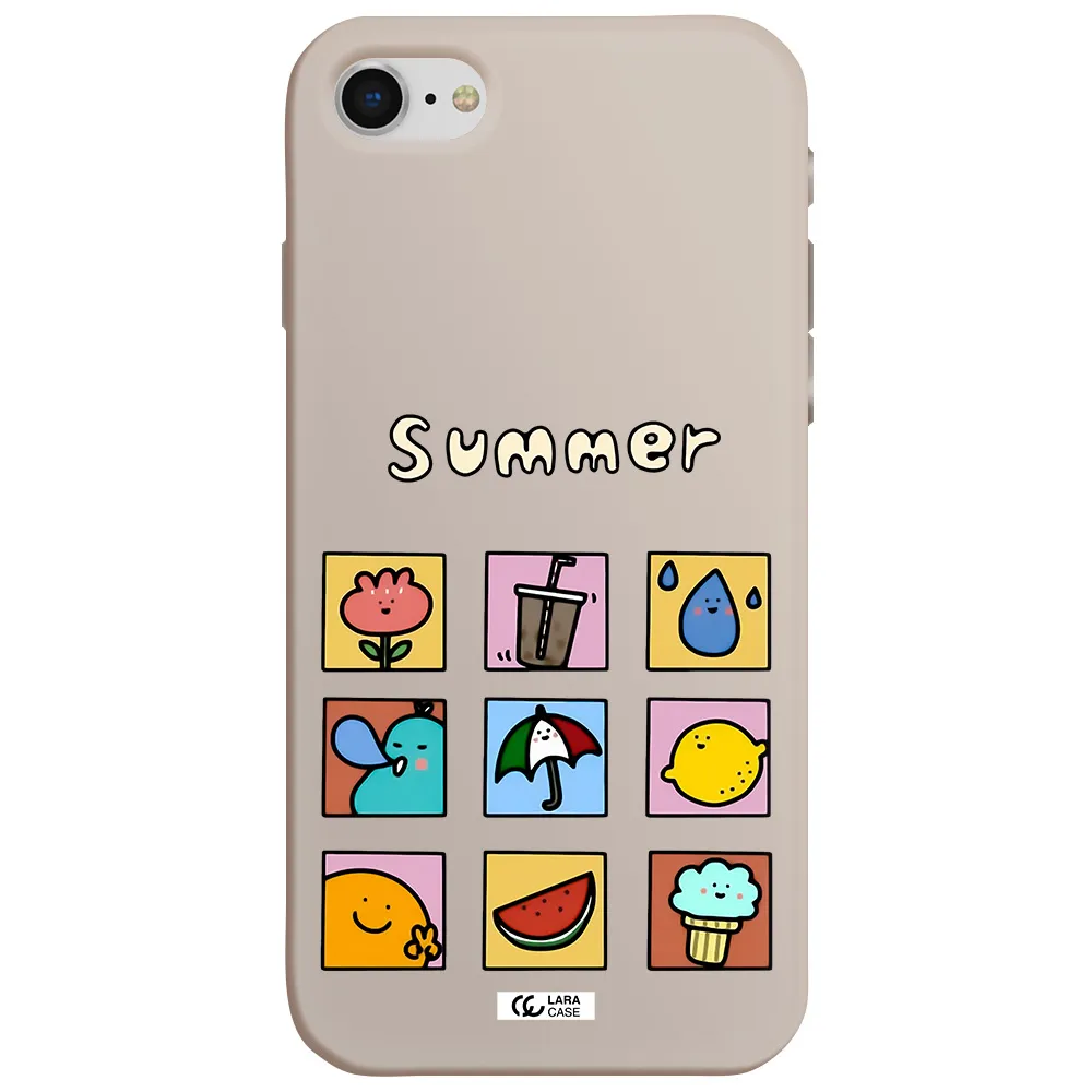 summer vibes Apple iPhone se 2020 Silicone Stone Case