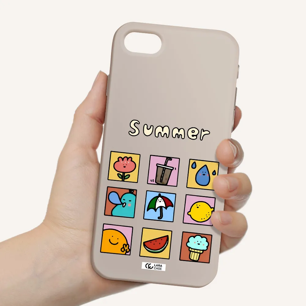 summer vibes Apple iPhone se 2020 Silicone Stone Case