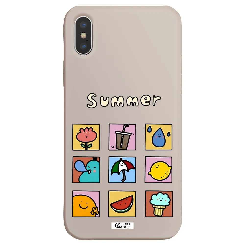 summer vibes Apple iPhone XS Silicone Stone Case