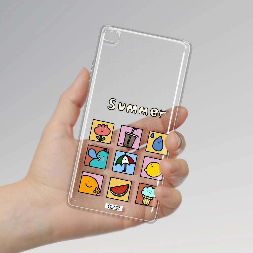 summer vibes Huawei P8 Clear TPU Case
