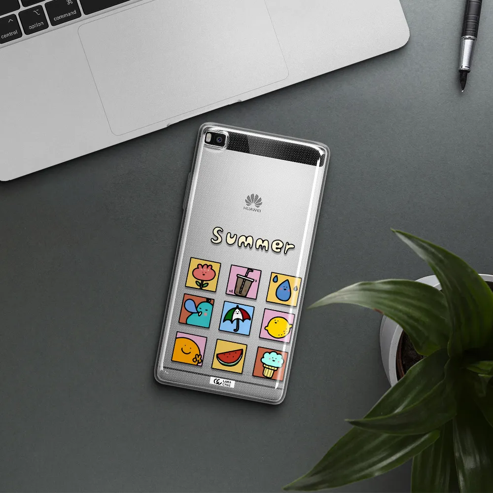 summer vibes Huawei P8 Clear TPU Case