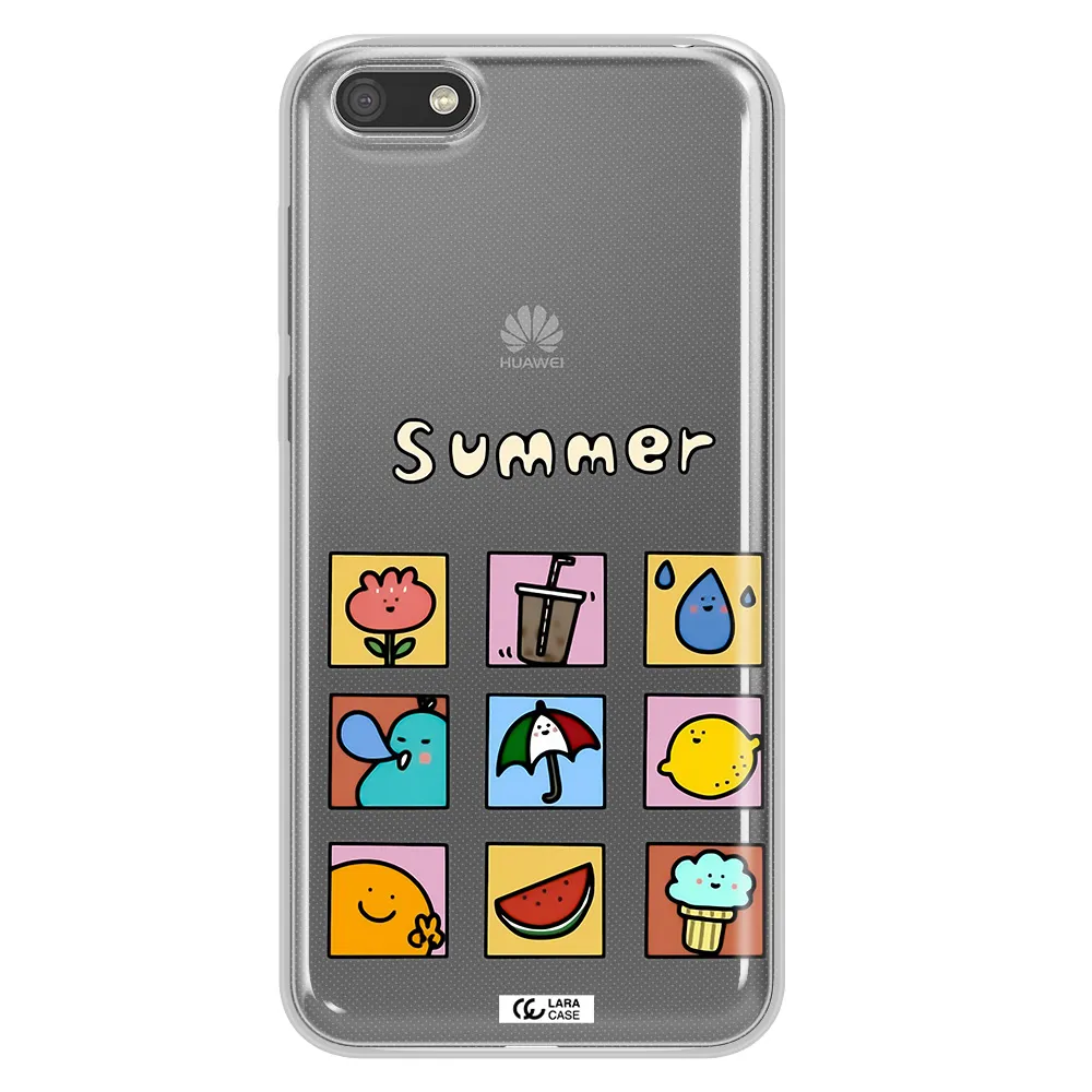 summer vibes Huawei Y5 2018 Clear TPU Case