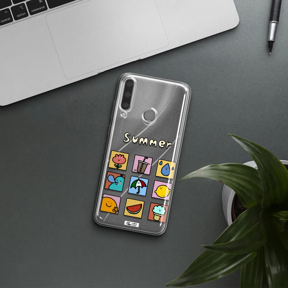 summer vibes Huawei Y6P Clear TPU Case