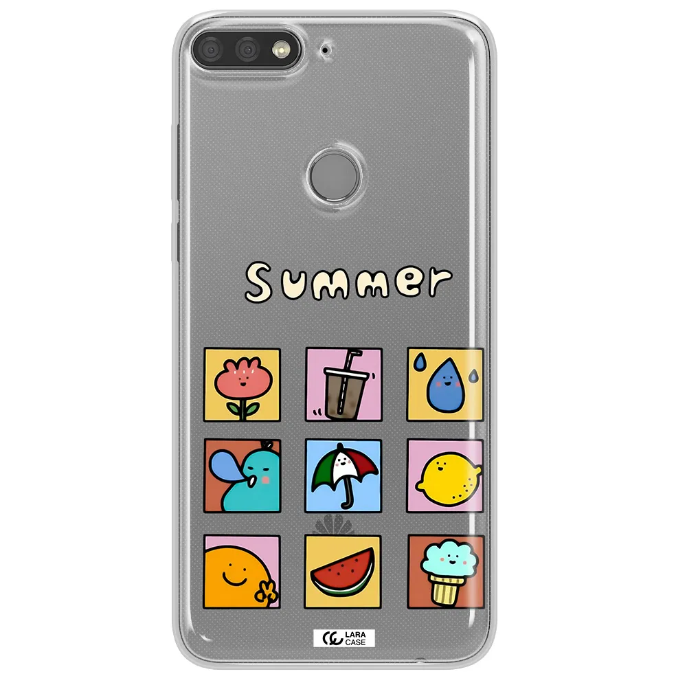 summer vibes Huawei Y7 Prime 2018 Clear TPU Case