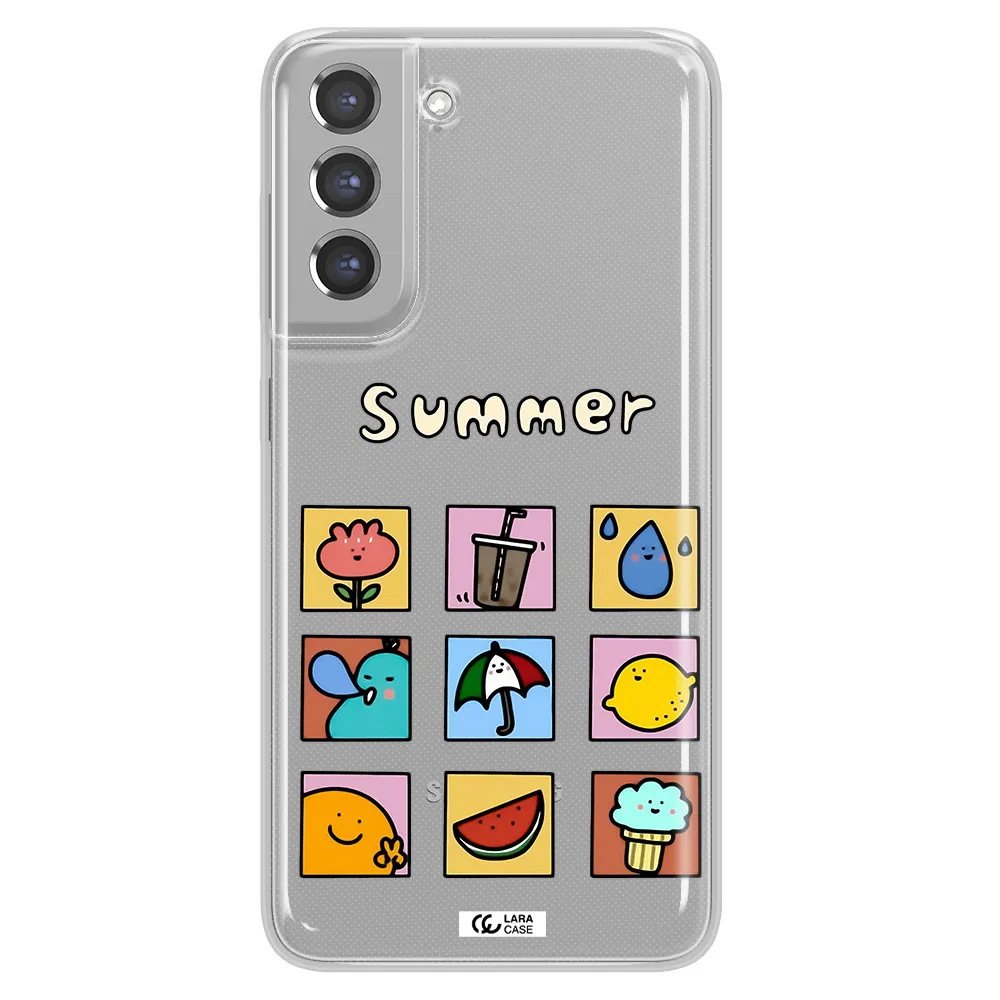 summer vibes Samsung A21 Fe Clear TPU Case