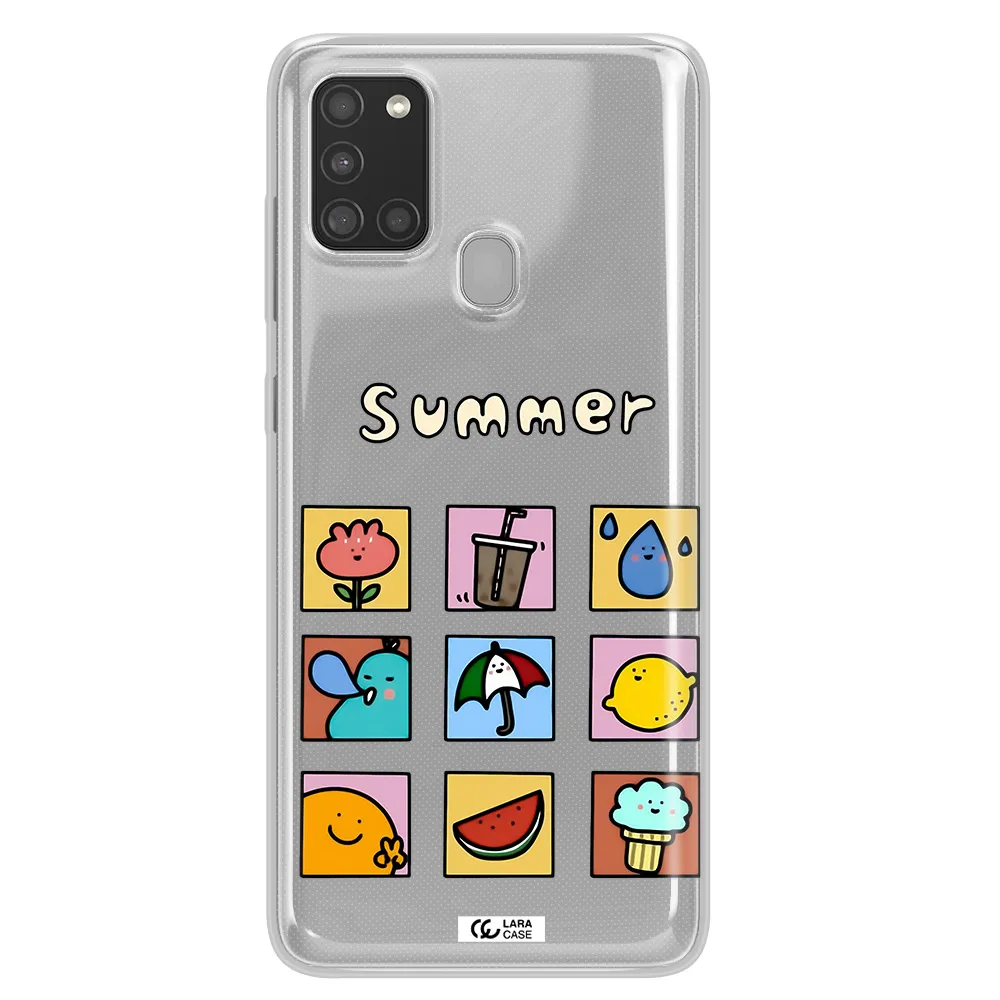 summer vibes Samsung A21S Clear TPU Case