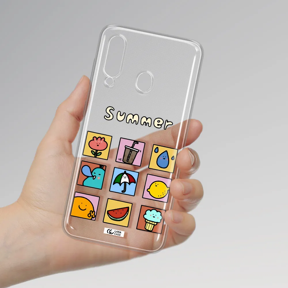 summer vibes Samsung A60 Clear TPU Case