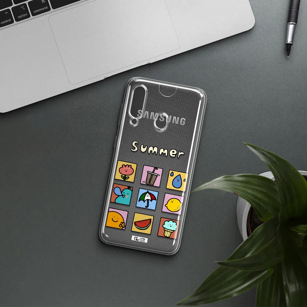 summer vibes Samsung A60 Clear TPU Case