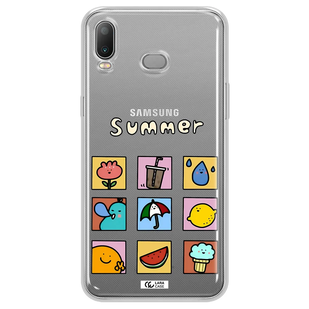 summer vibes Samsung A6S Clear TPU Case