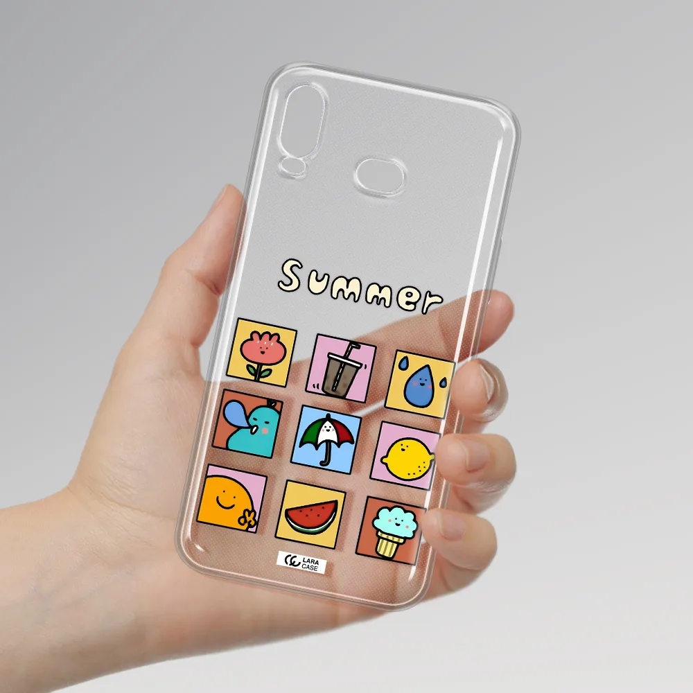 summer vibes Samsung A6S Clear TPU Case