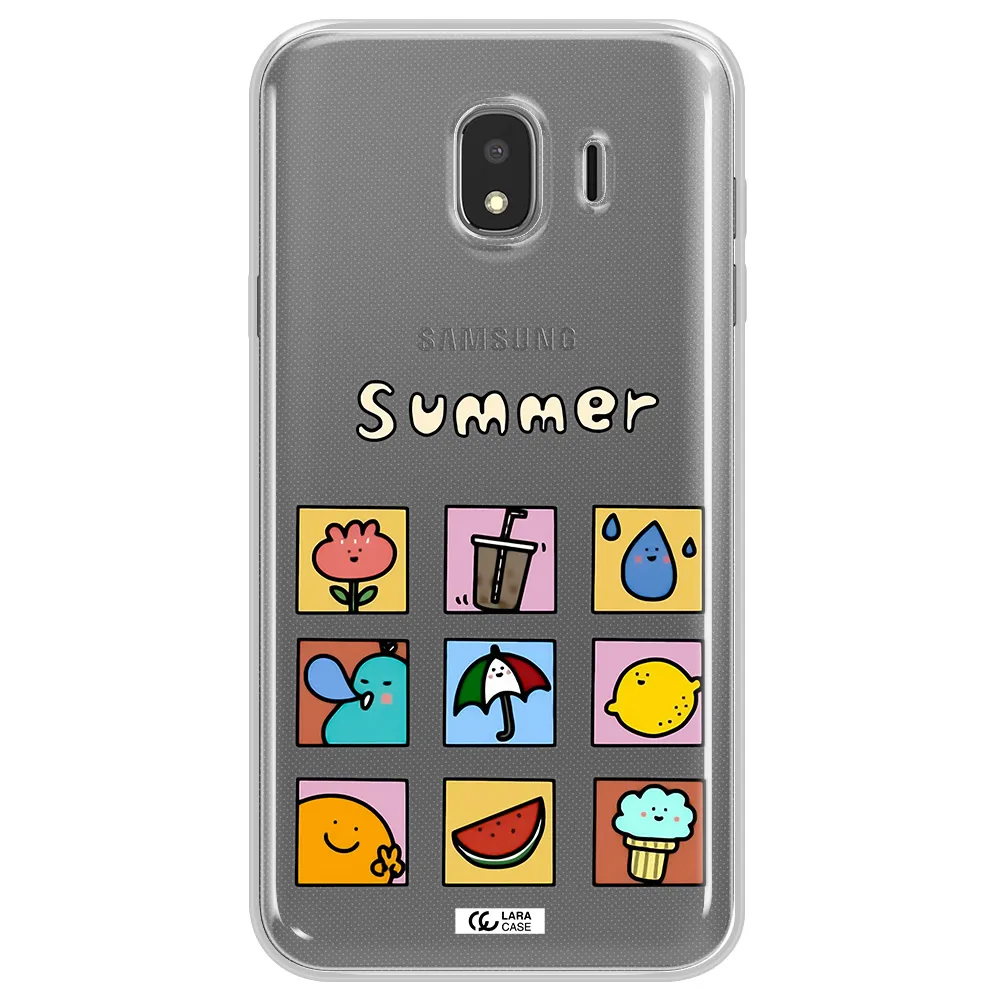 summer vibes Samsung J4 Clear TPU Case