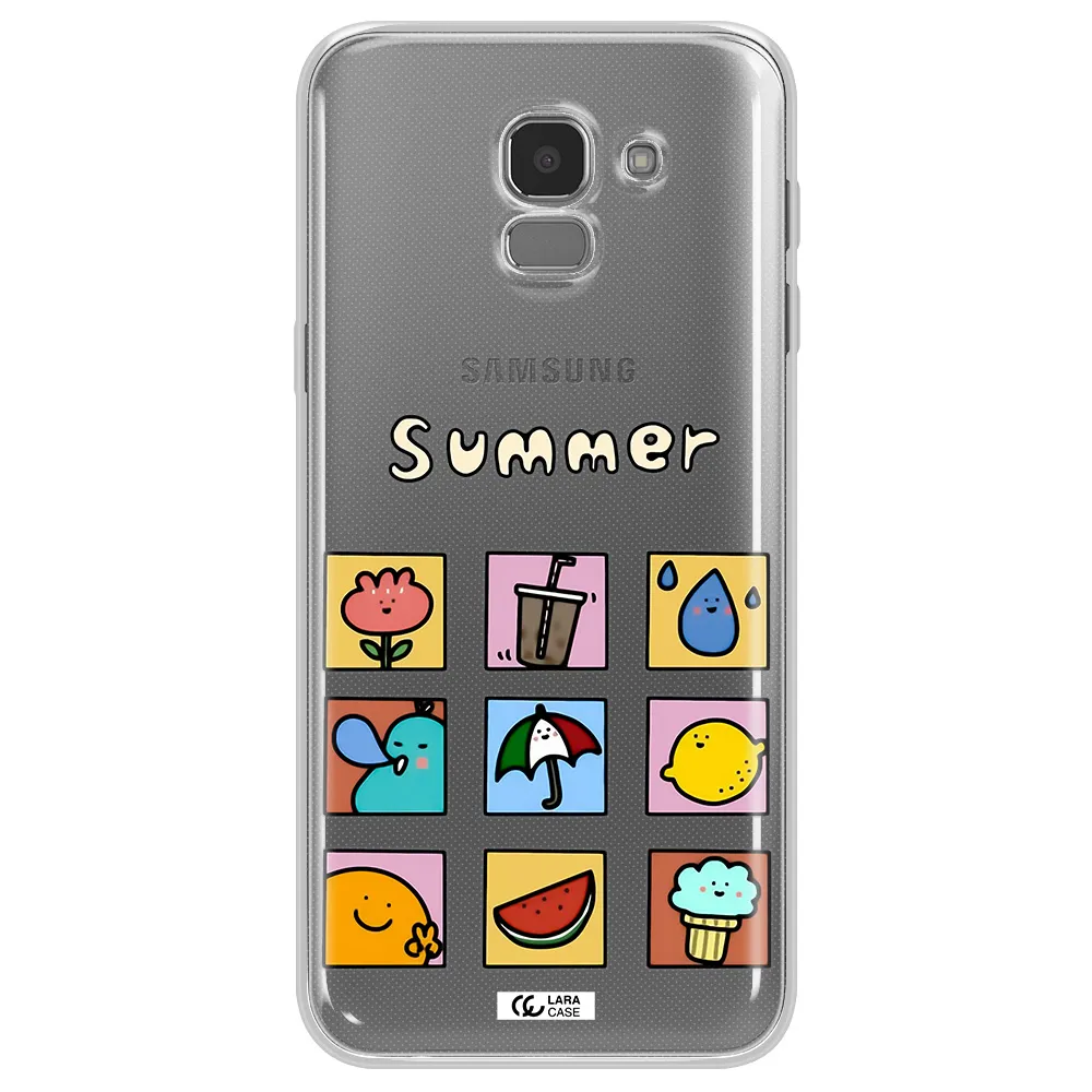 summer vibes Samsung J6 Clear TPU Case