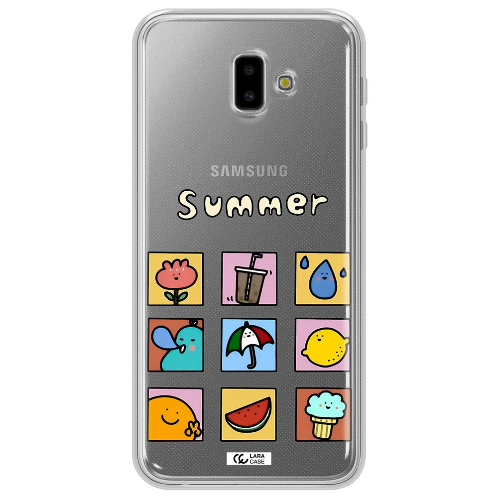 summer vibes Samsung J6 Plus Clear TPU Case