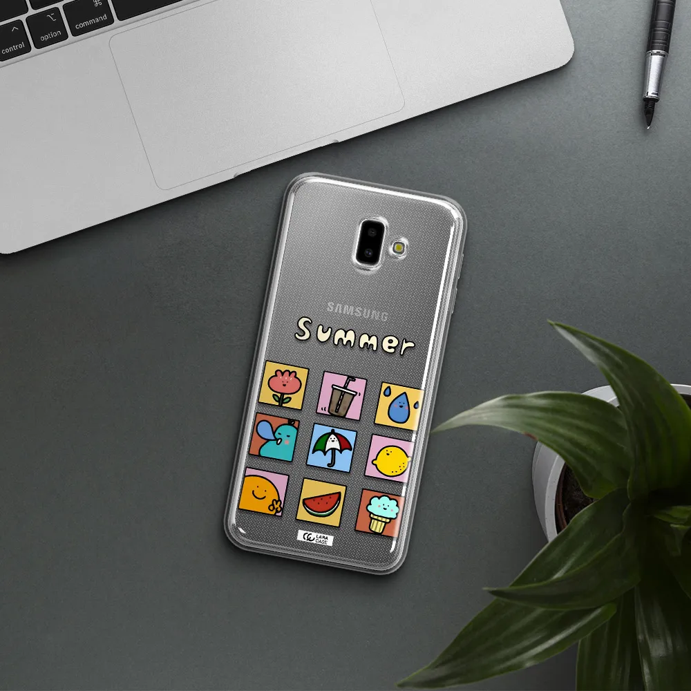 summer vibes Samsung J6 Plus Clear TPU Case