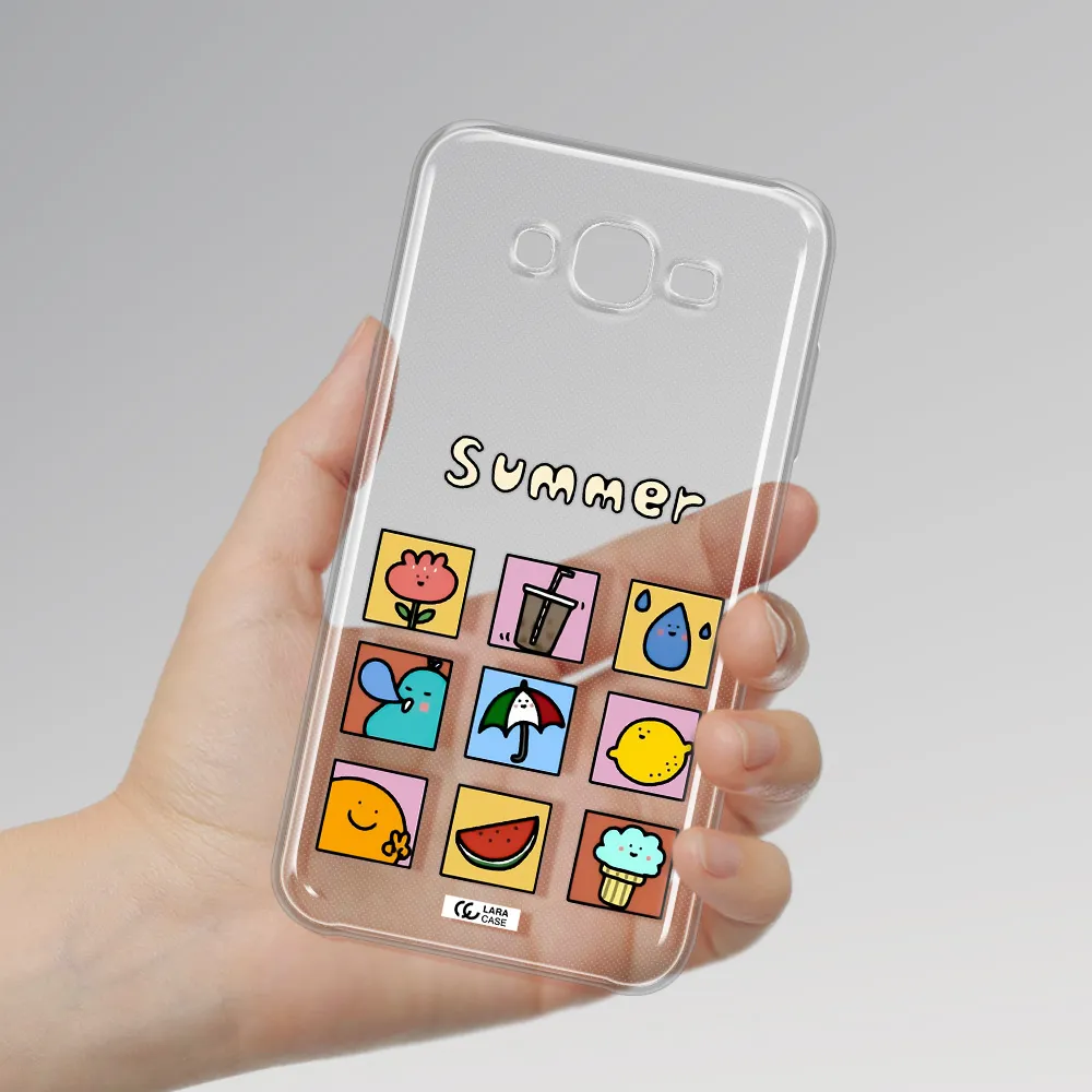 summer vibes Samsung J7 Clear TPU Case
