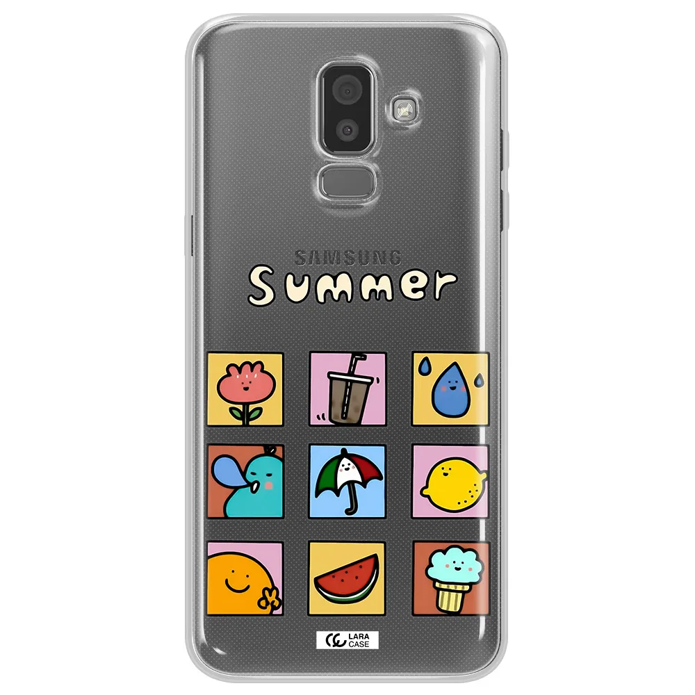 summer vibes Samsung J8 Clear TPU Case