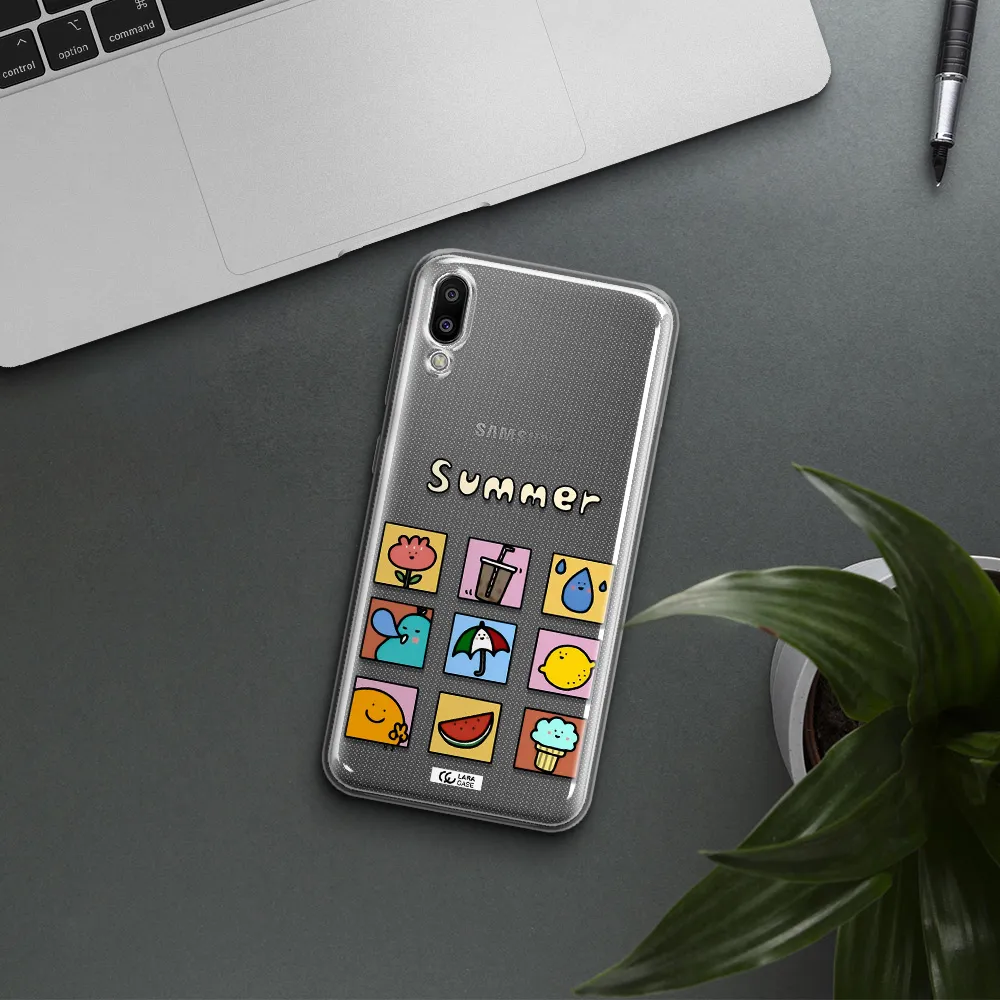summer vibes Samsung M10 Clear TPU Case