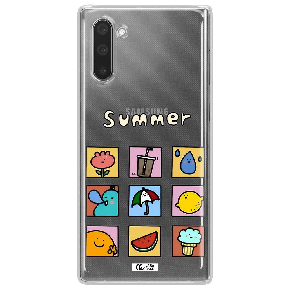 summer vibes Samsung Note 10 Clear TPU Case