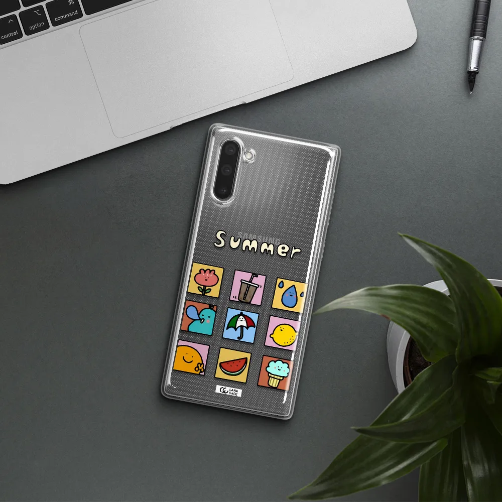 summer vibes Samsung Note 10 Clear TPU Case