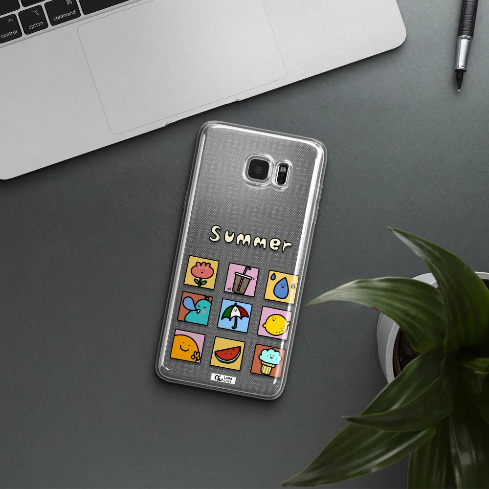 summer vibes Samsung Note 5 Clear TPU Case
