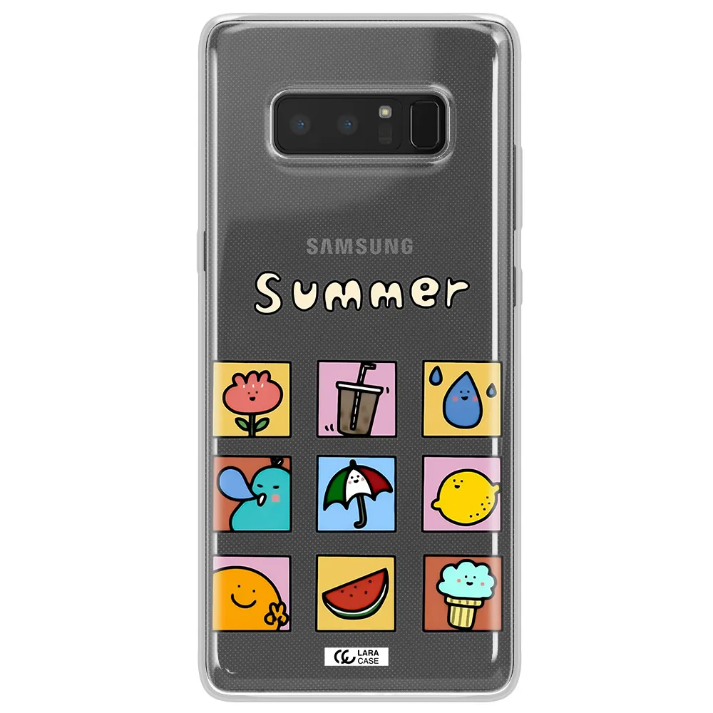 summer vibes Samsung Note 8 Clear TPU Case