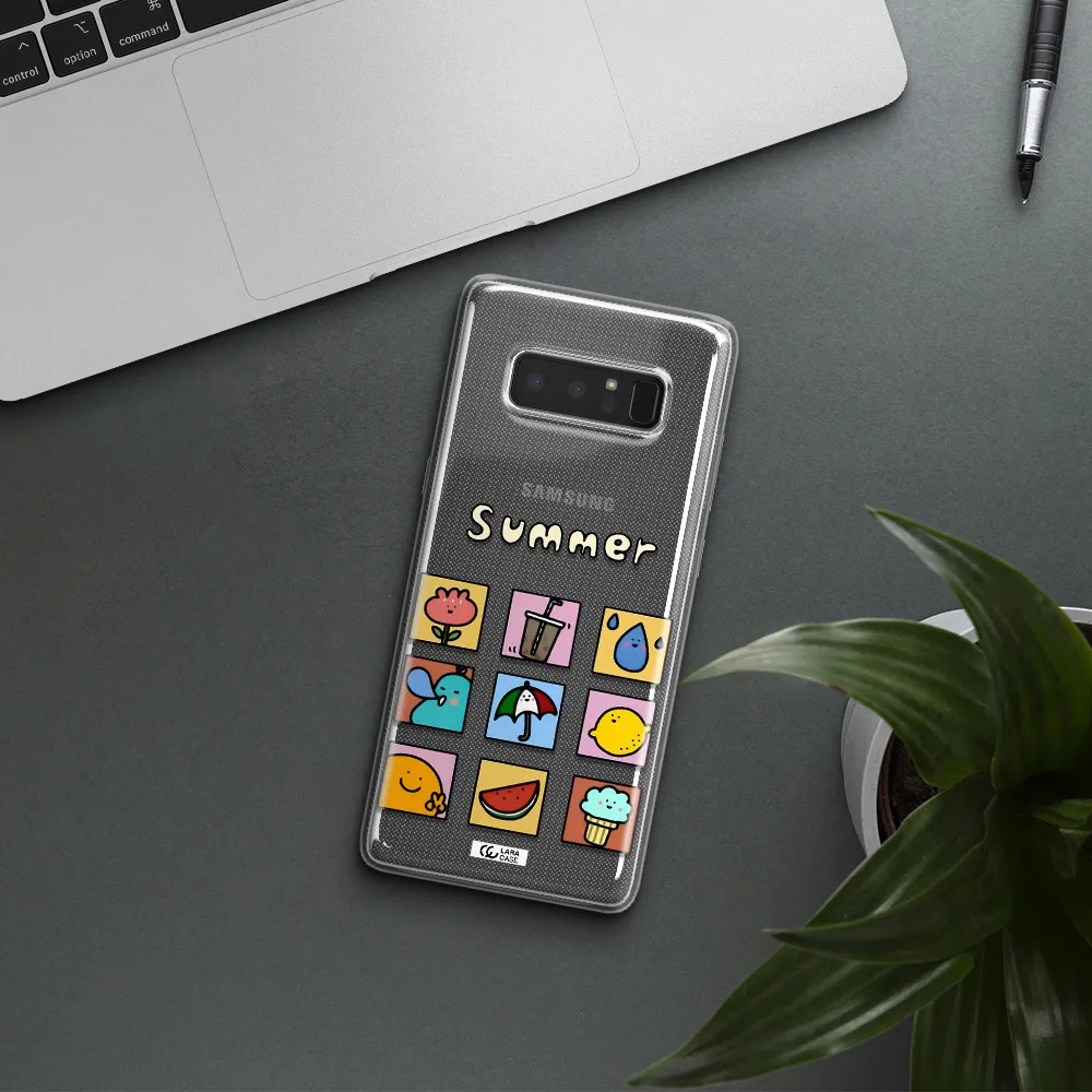 summer vibes Samsung Note 8 Clear TPU Case