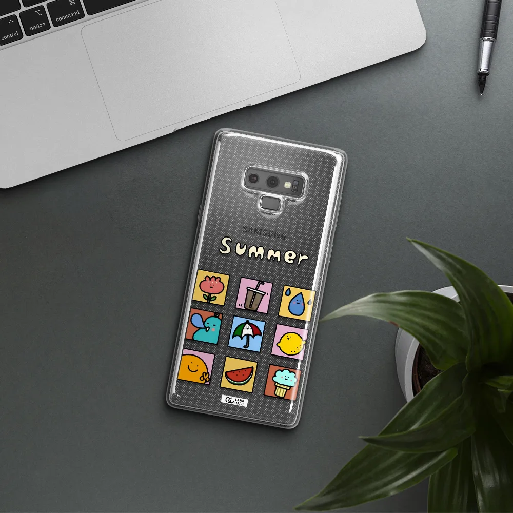 summer vibes Samsung Note 9 Clear TPU Case