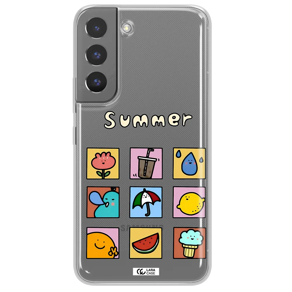 summer vibes Samsung S 22 Plus Clear TPU Case