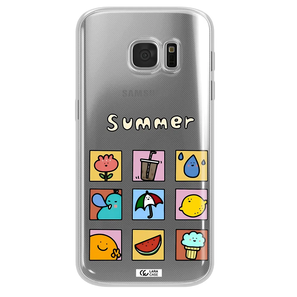 summer vibes Samsung S 7 Clear TPU Case