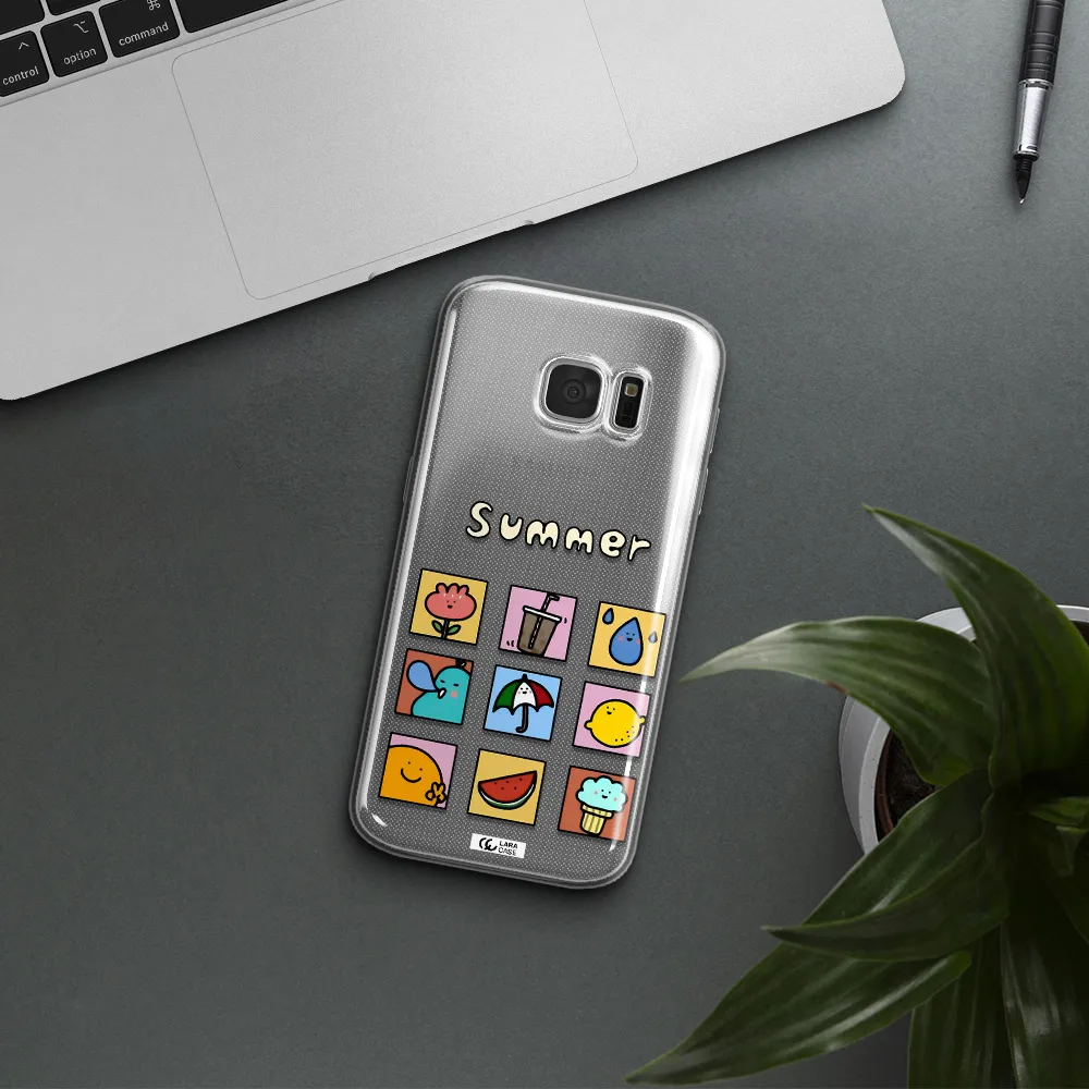 summer vibes Samsung S 7 Clear TPU Case