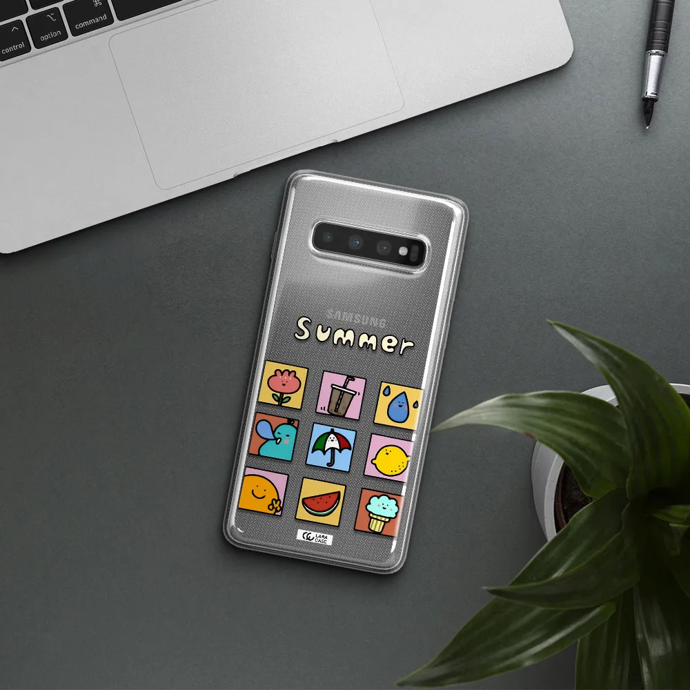 summer vibes Samsung S10 Clear TPU Case