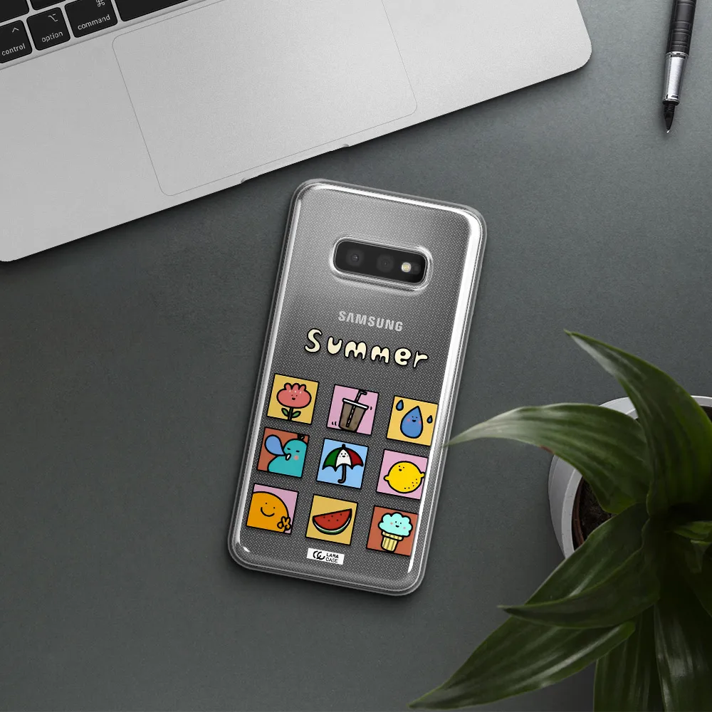 summer vibes Samsung S10e Clear TPU Case