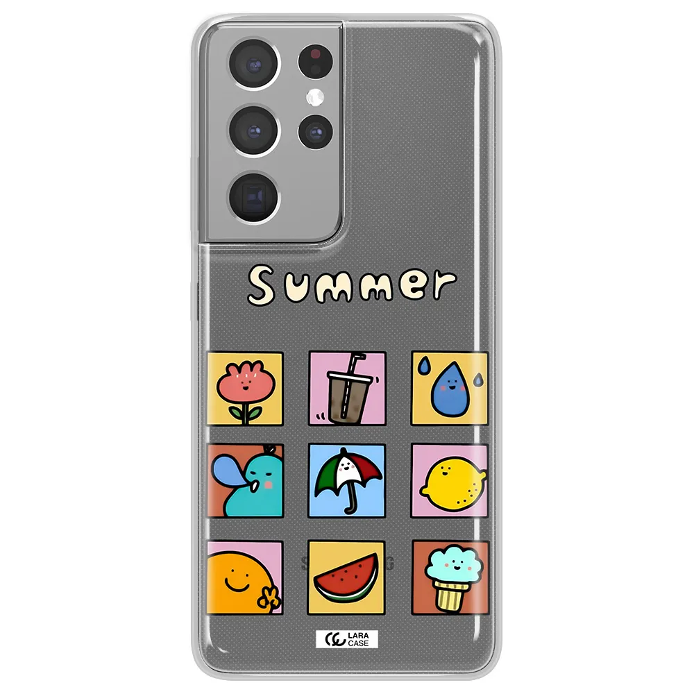 summer vibes Samsung S21 Ultra Clear TPU Case