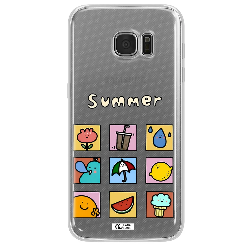 summer vibes Samsung S7 Edge Clear TPU Case