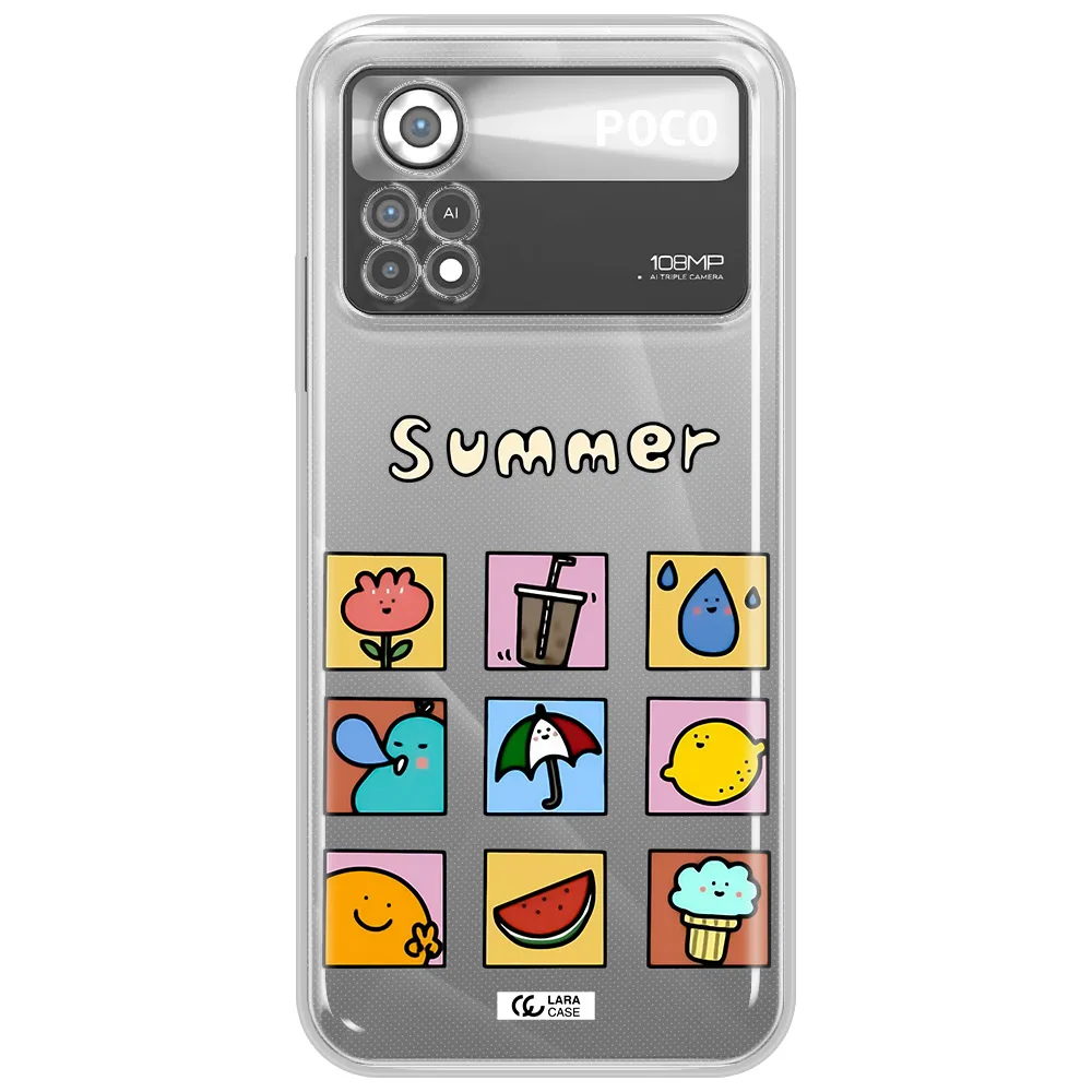 summer vibes Xiaomi Poco X4 Pro Clear TPU Case