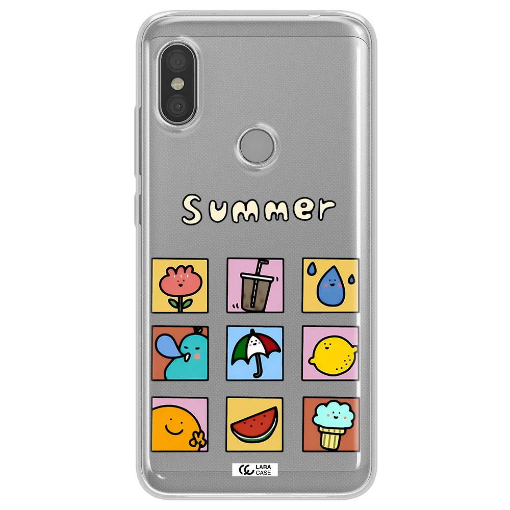 summer vibes Xiaomi Redmi Note 6 Pro Clear TPU Case