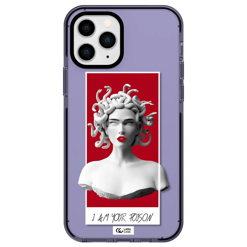 a statue of a woman with snakes on her head Apple iPhone 11 pro max impact Lilac Case