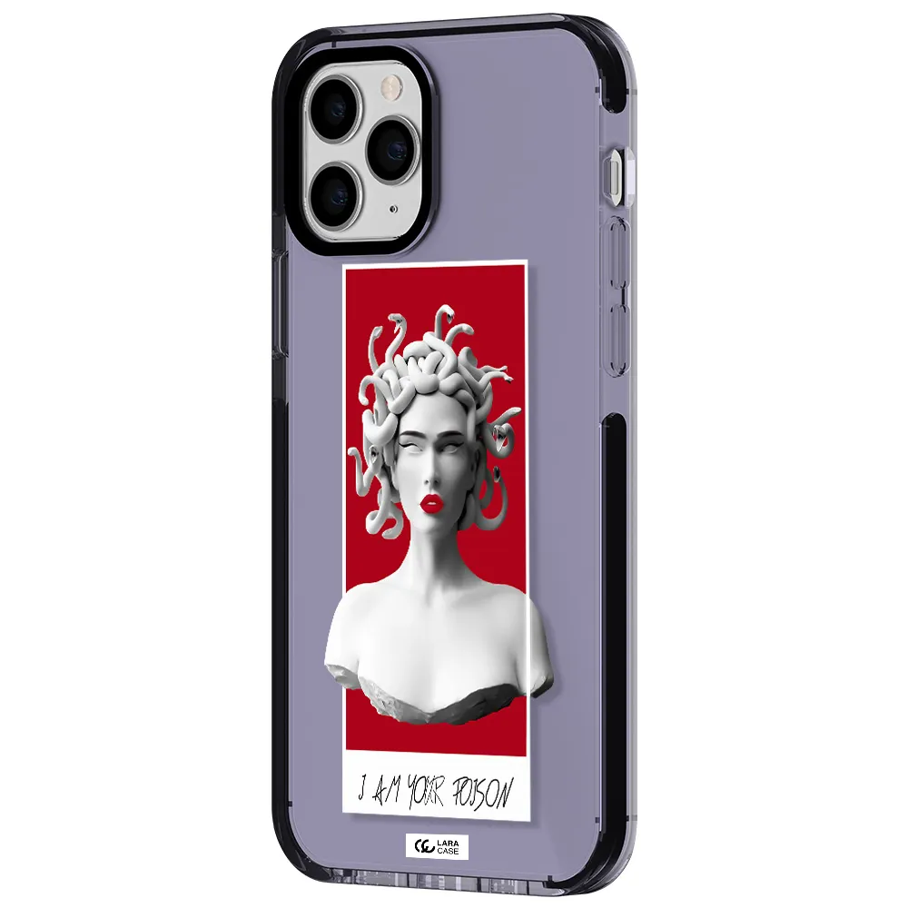 a statue of a woman with snakes on her head Apple iPhone 11 pro max impact Lilac Case