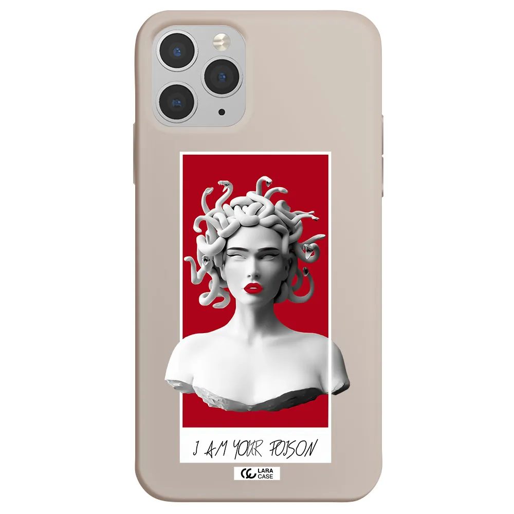 a statue of a woman with snakes on her head Apple iPhone 11 pro max Silicone Stone Case