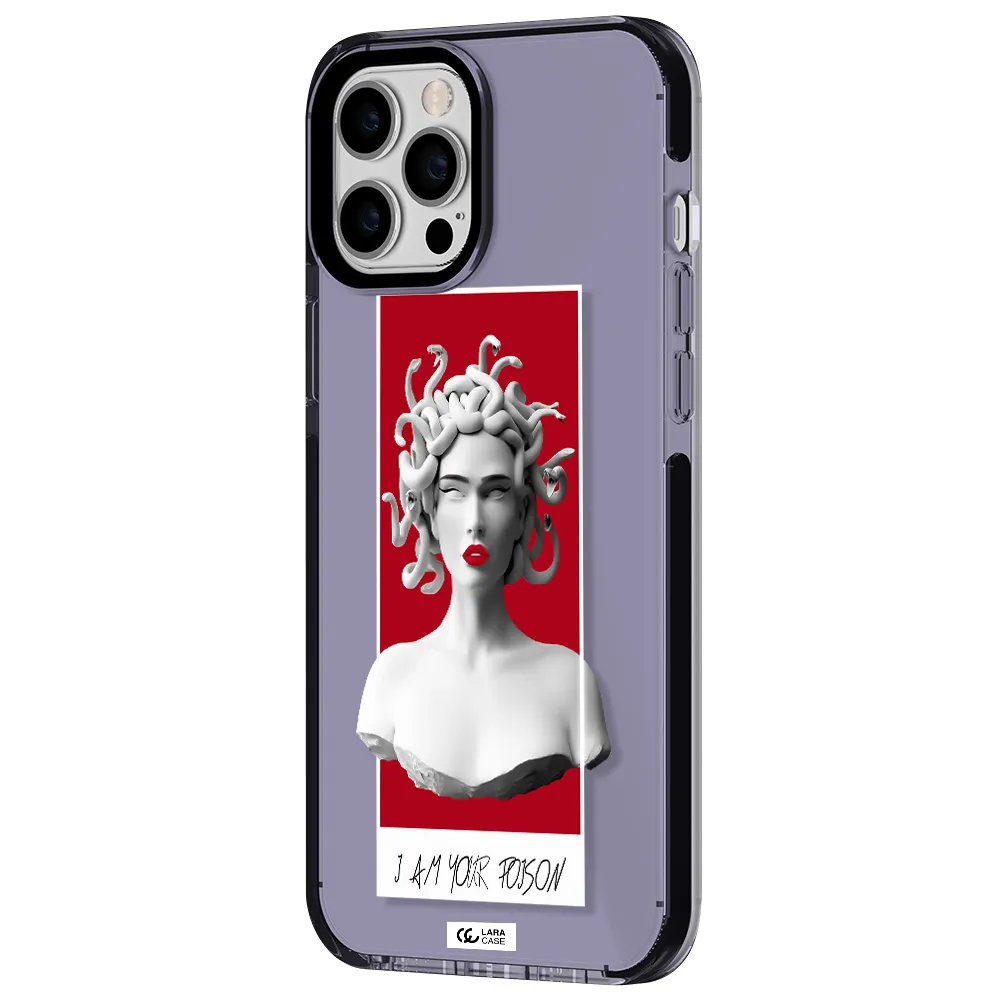 a statue of a woman with snakes on her head Apple iPhone 12 pro max impact Lilac Case
