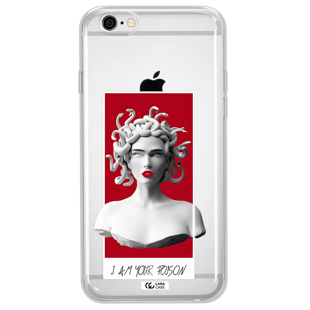 a statue of a woman with snakes on her head Apple iPhone 6 Clear TPU Case