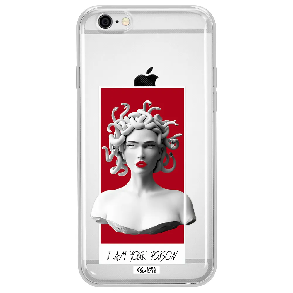 a statue of a woman with snakes on her head Apple iPhone 6 plus Clear TPU Case