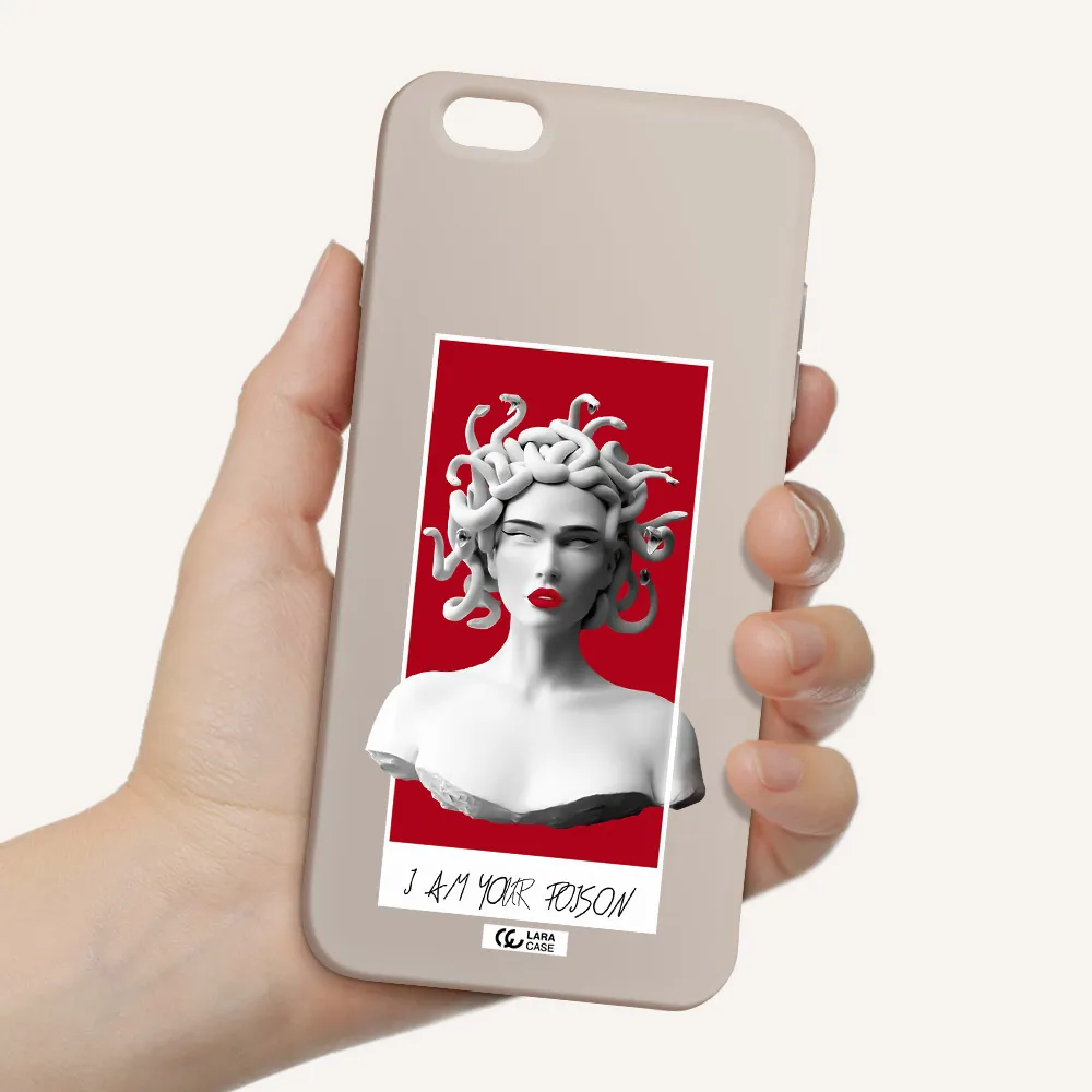 a statue of a woman with snakes on her head Apple iPhone 6 plus Silicone Stone Case