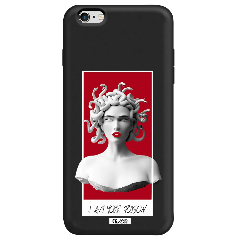 a statue of a woman with snakes on her head Apple iPhone 6 s plus Silicone black Case