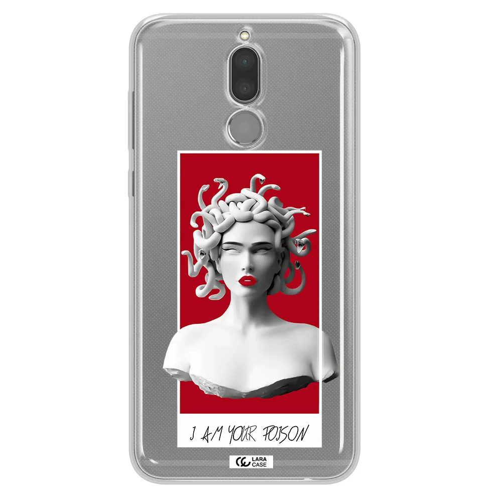 a statue of a woman with snakes on her head Huawei Mate 10 Lite Clear TPU Case