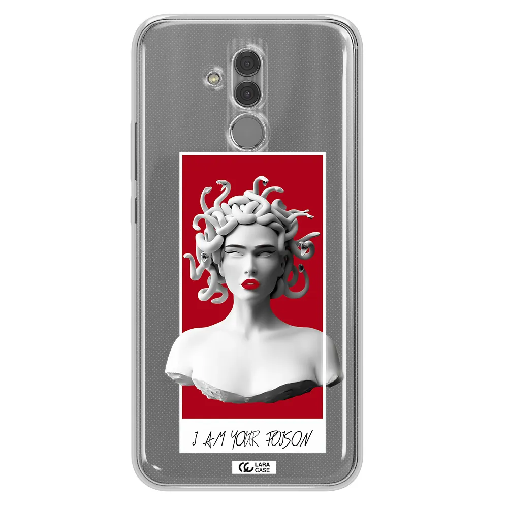 a statue of a woman with snakes on her head Huawei Mate 20 Lite Clear TPU Case